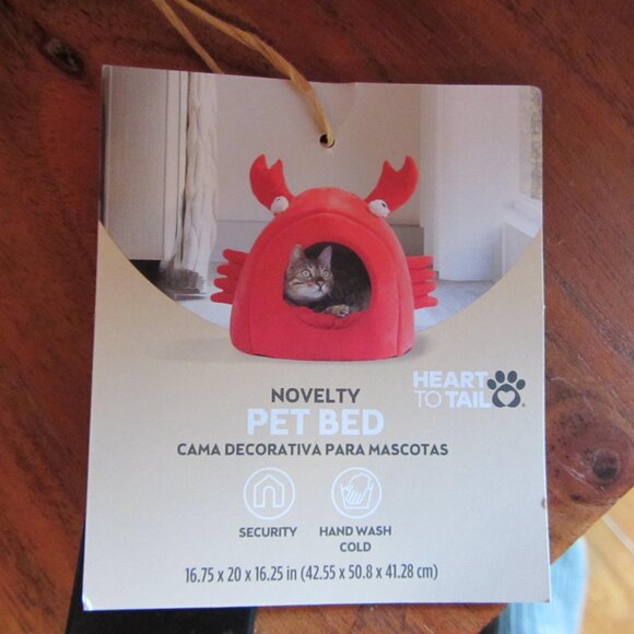 Heart to Tail Crab Pet Bed small dog cat NWT - Picture 4 of 5